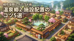 ゆけむり温泉郷2の施設配置のコツ5選！相性辞典を極める最強レイアウト術
