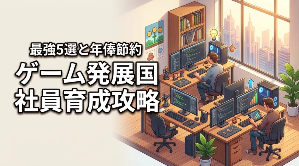 ゲーム発展国の社員の育成と優先順位を攻略！最強社員5選と年俸を抑える教育術