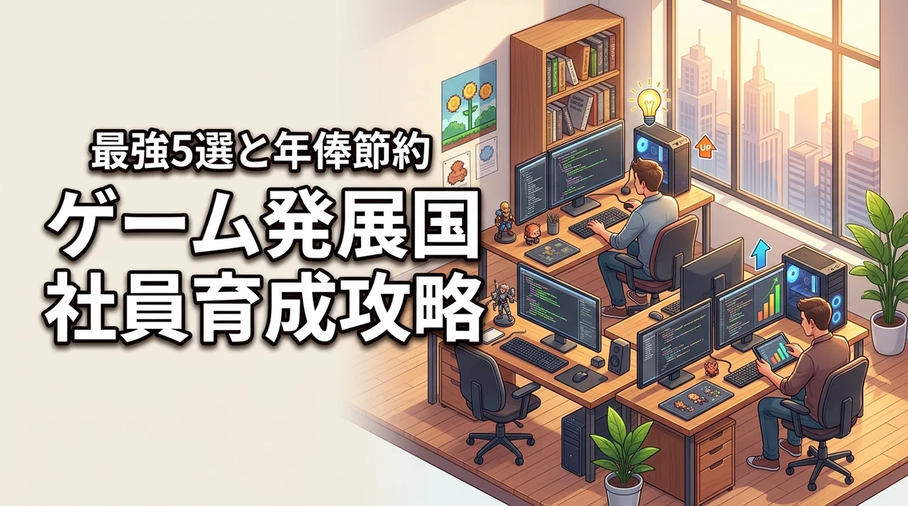 ゲーム発展国の社員の育成と優先順位を攻略！最強社員5選と年俸を抑える教育術