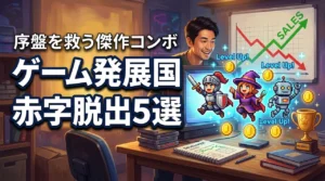 ゲーム発展国で赤字から脱出する方法！序盤の資金難を救う5つの手法と傑作コンボ