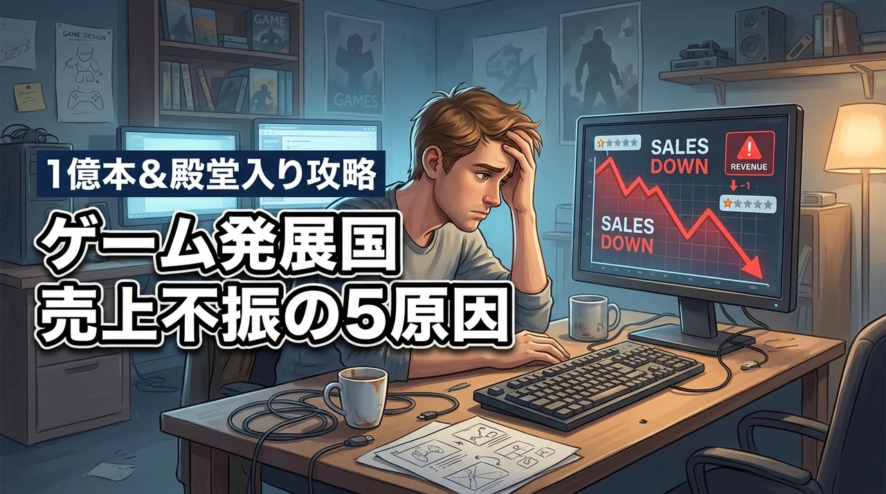 ゲーム発展国で売上が上がらない5つの原因は？1億本突破と殿堂入りを狙う攻略法